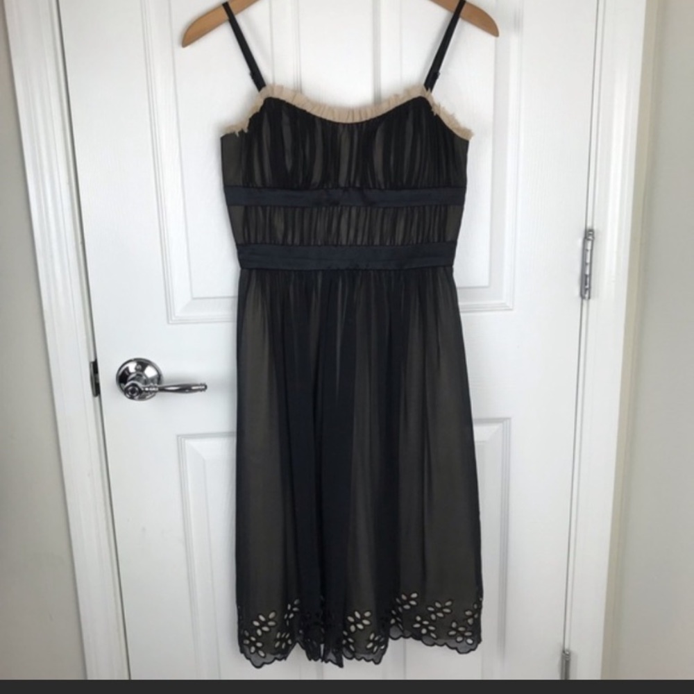 BCBG Paris Black Silk Cocktail Dress Size 2